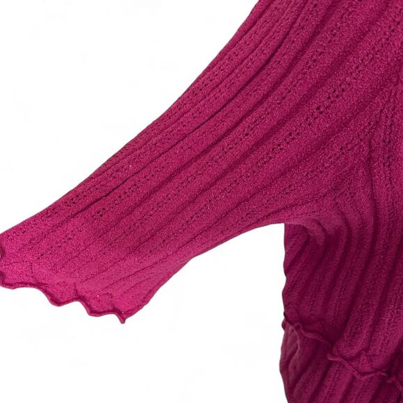 NWT - Torrid Pink Cropped Tie-Front Shrug, Size 0/Large/12 Elbow Sleeve - Picture 8 of 9